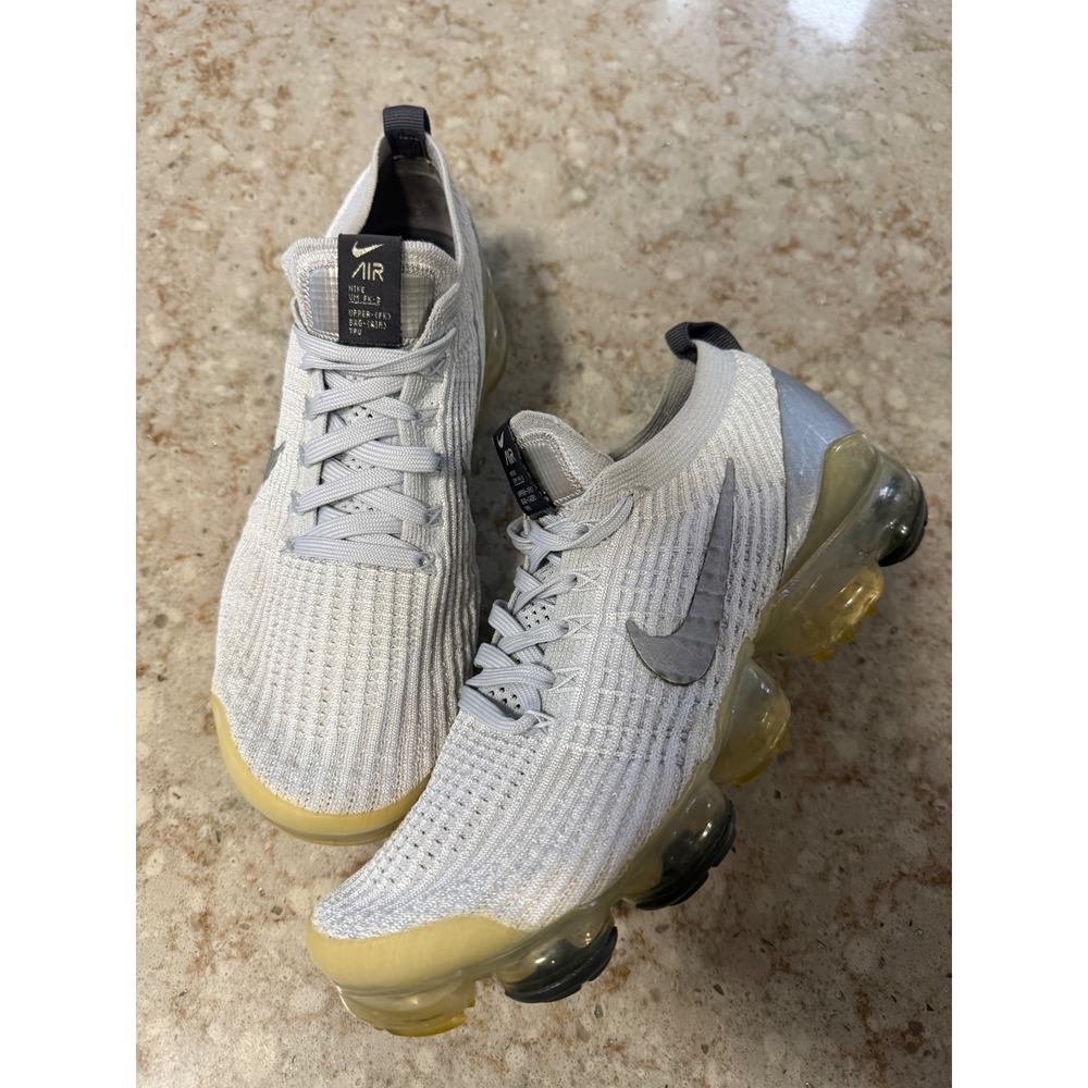 Nike Air VaporMax Flyknit 3 Pure Platinum Metallic Silver AJ6900-101 Womens 8